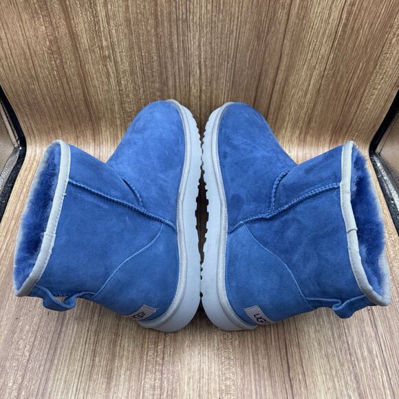 UGG Classic Mini II Boot Suede Upper Denim Blue Lined Warm And Cozy Men’s 13 NEW - Picture 5 of 8